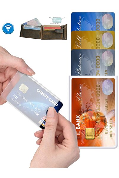 Gempo 10 τμχ Διαφανές άθραυστο Super Thin ID Container Προστατευτικό πιστωτικ...