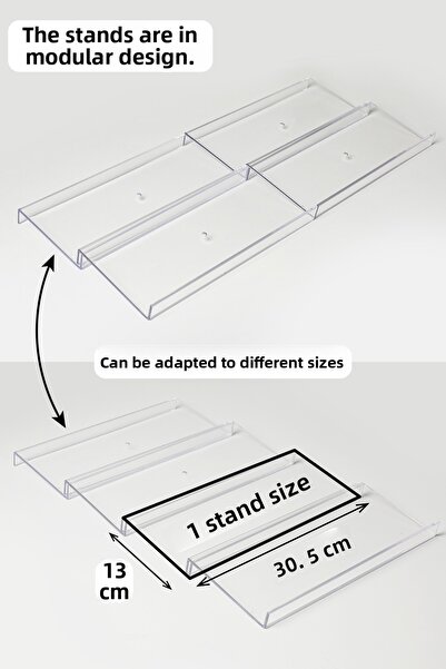 color house 4 قطع حامل منظم للتوابل داخل الدرج 30.5*13 سم (باستثناء الجرار) Z305