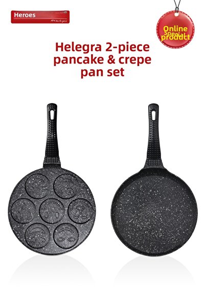 Kahramanlar Helegra 2-Piece Pancake and Crepe Pan Set