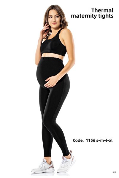 Astra Plus Γυναικείο Θερμικό Μαύρο Καλσόν Εγκυμοσύνης Άνετο - Μαύρο - ASTPSDY...
