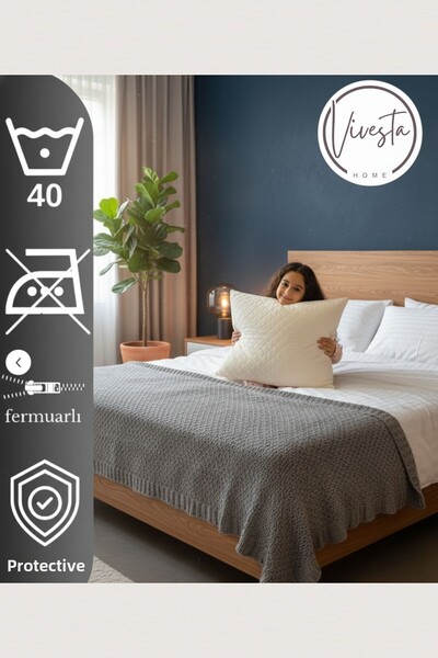 Vivesta Home Quilted Patterned 8-Piece Pillow Protector Mattress Cover Set – ...