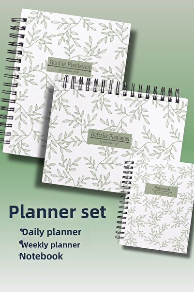 pcpapiruscraft 3-Pack Planning Set, Daily Planner, Weekly Planner, To-Do, Academic Agenda