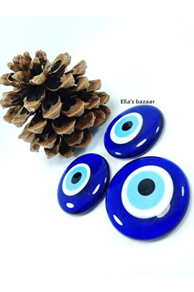 ella'nın çarşısı Mărgele Nazar fără gaură, 10 bucăți, 5 cm, din sticlă, ornam...