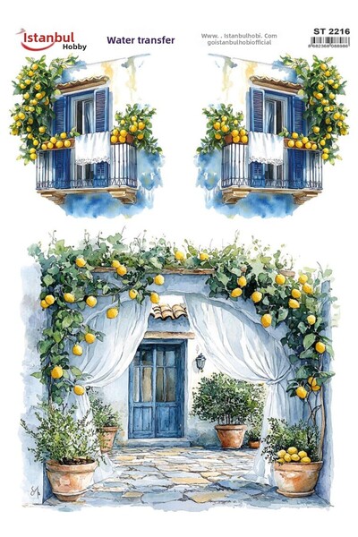 İstanbul Hobi ورق نقل مائي 25x35 سم ST-2216