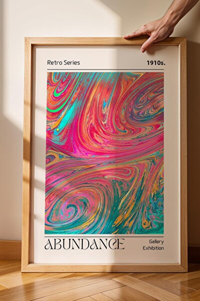 Saturn Tablou înrămat Abundance Seria Retro Culorile Energetice Aura de Abund...