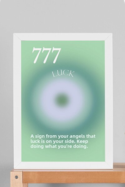 Saturn Îngerul nr. 777 Tablou înrămat cu numere ale îngerilor, noroc, aura, e...