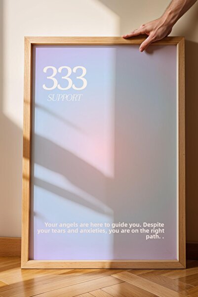 Saturn Angel No 333 Pictură cu cadru de sprijin Numerele îngerilor Suport suport Aura Energie Culori