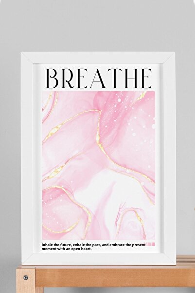 Saturn Pictură înrămată cu Aura - Respira - Culorile energiei Aura roz galben