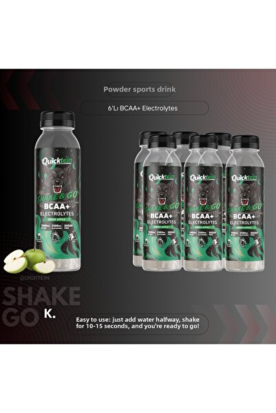 Quicktein - شيك آند جو بي سي أي أي + التفاح الأخضر - عبوة من 6 قطع