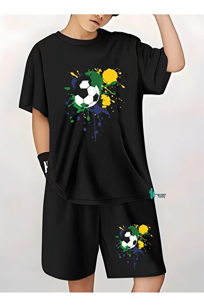 CACTUS COLLECTION SETURI DE PANTALONI SCURTĂ CU IMPRIMARE FOTBAL tricou SETURI