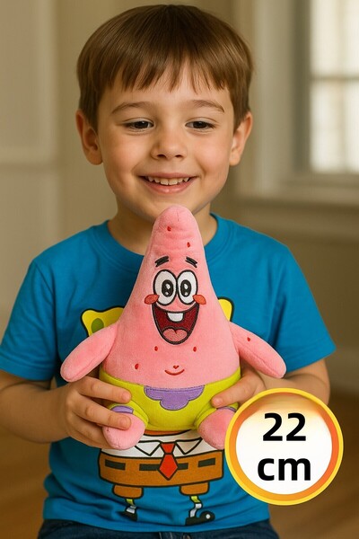 TOYFEST Soft Patrick Plush Toy Spongebob Squarepants Cute Model for Kids - 22 cm