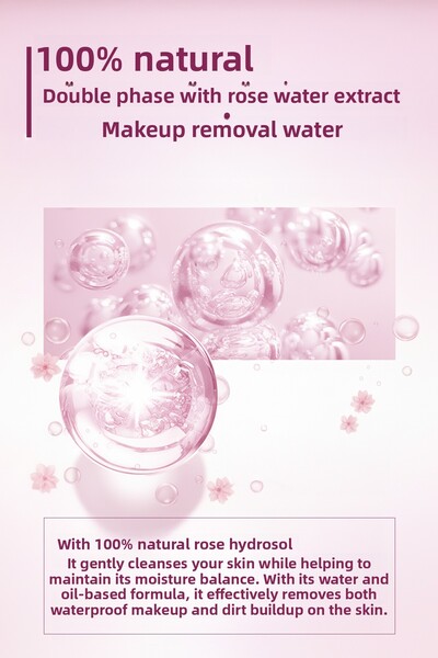 Dermokil 100% Natural Rose Water Dual Phase Makeup Remover 150 ml