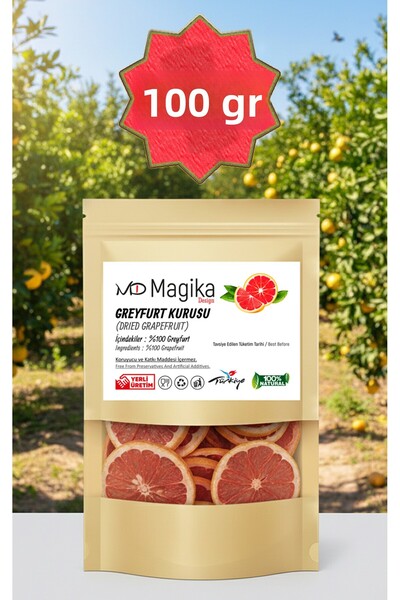 Magika Design 100 جرام من الجريب فروت المجفف، الأول. درجة ممتازة، مجففة طبيعي...