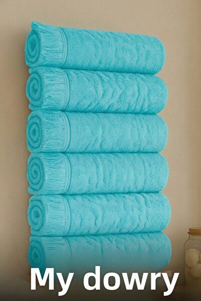 Çeyizim bumbac 100% 6 bucăți 30x50 prosoape de mână cu franjuri |   Prosop de...