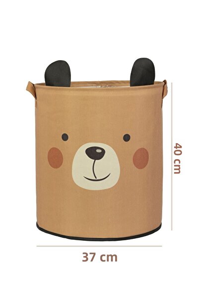 HomyJRs 2-Piece Bear Design Baby Kids Room Organizer Storage Box Toy Dirty Basket 37X40