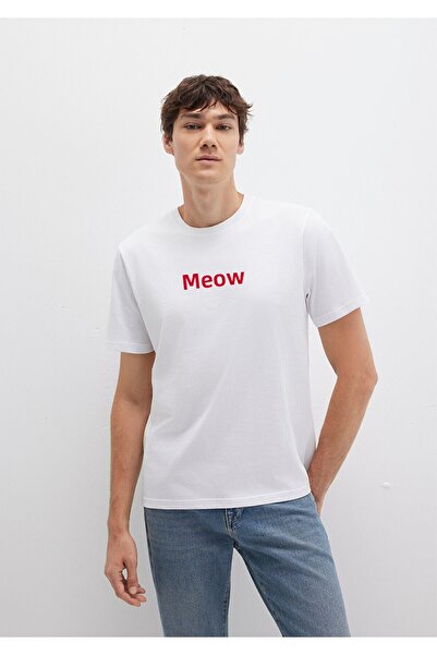 Mavi Κόκκινο Miav εμπριμέ λευκό T-shirt κανονική εφαρμογή / κανονική κοπή 067153-622