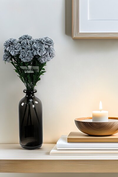 Yapay Çiçek Deposu باقة زهور اصطناعية مكونة من 7 زهور قرنفل مقاس 40 سم باللون...