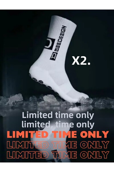 Shuttle Park 2-Piece Special Series White Anti-Slip Silicone Towel Sole Design Comfortable Stitch-Free Match Football Athlete Socks