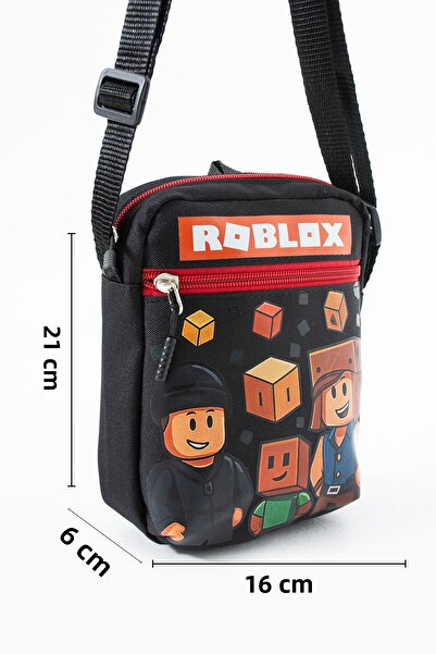 Roxy Roblox Children's Shoulder Bag – 3 Compartments – Waterproof Fabric (21×16×6 cm)