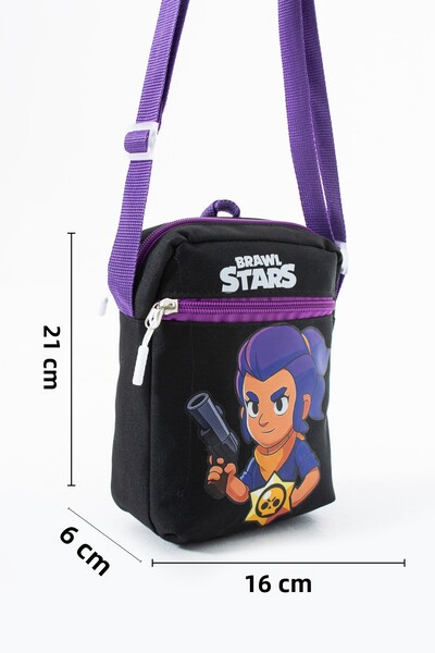 Roxy Brawl Stars Shelly Children's Shoulder Bag – 3 Compartments – Waterproof Fabric (21×16×6 cm)