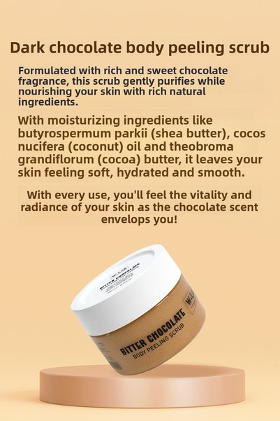 W-Lab Cosmetics Bitter Chocolate Body Peeling Scrub 250 ml Nourishing Moisturizing Purifying