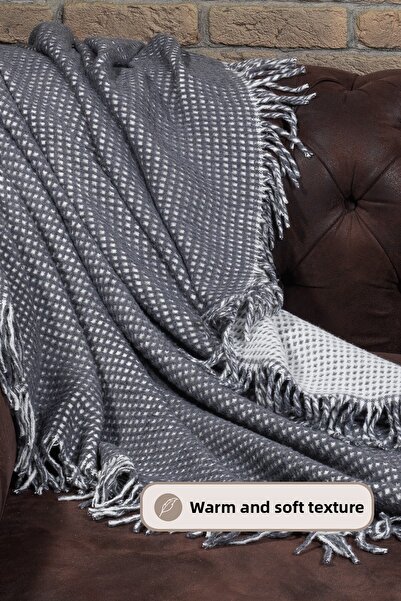 Elart Carlos Tv Blanket Waffle Cotton (130X170 cm) Anthracite