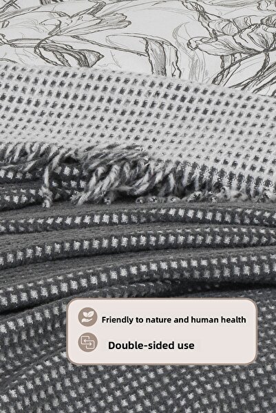 Elart Κουβέρτα Carlos Διπλή Βάφλα (200x220 εκ.) Ανθρακί