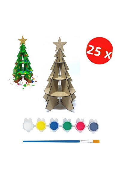 KİDOSE مجموعة نموذجية خشبية تعليمية لشجرة عيد الميلاد - نشاط للأطفال