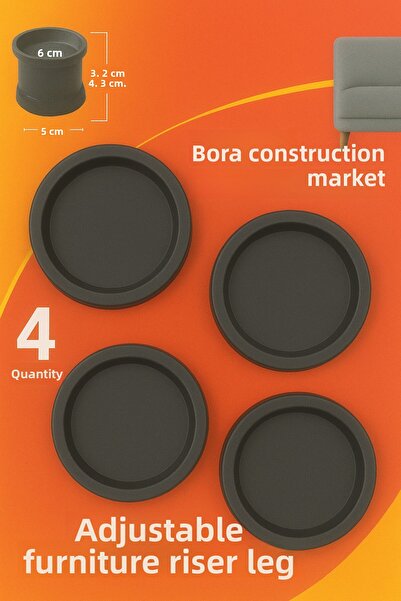 Cosmiq Furniture Raiser Adjustable Raiser Foot for Seat White Goods Furniture