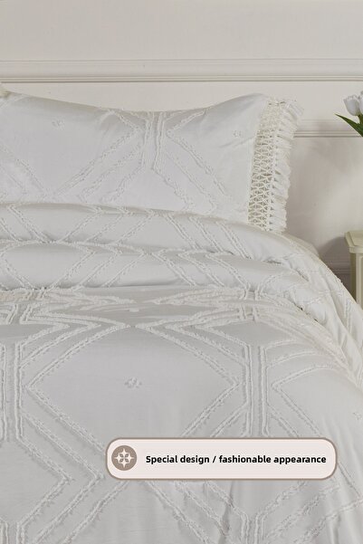 Elart Clara Bedspread Set (220X240 cm) Cream