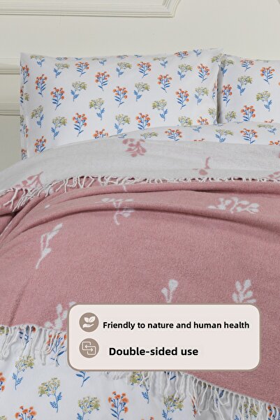 Elart Κουβέρτα Nadia Διπλή Βαμβακερή (200x220 εκ.) Πούδρα