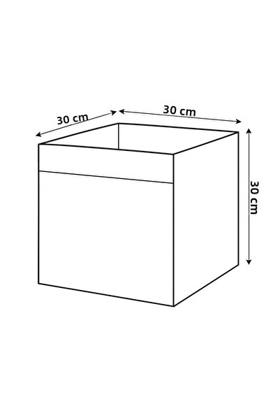 HomyJRs Anthracite Lidless Multi-Purpose Organizer Toy Storage Box 30X30X30