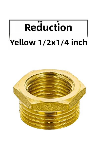 Trendhouse Κίτρινο εξάρτημα μείωσης 1/2 X 1/4 ίντσας