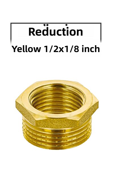 Trendhouse Κίτρινο εξάρτημα μείωσης μεγέθους 1/2 X 1/8 ίντσας