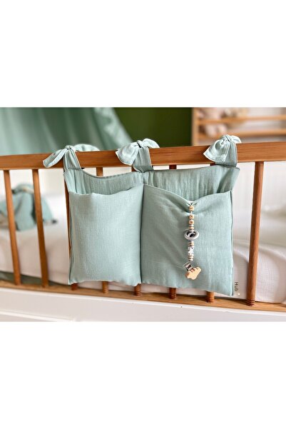 Hubb Crib Organizer Muslin Cotton Fabric Fiber Filled