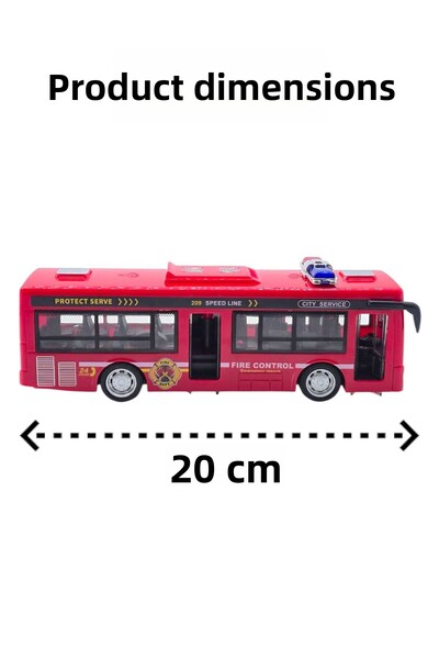 Fidan oyuncak Fire Truck City Bus with Lights and Sound