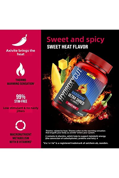 MUSCLETECH Hydroxycut Hardcore Ultra Shred Thermogenic Fat Burner 60 Gummies