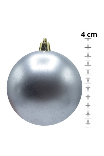 Waldern Χριστουγεννιάτικο στολίδι για χριστουγεννιάτικο δέντρο Ασημί 4 εκ. Ματ 12 τμχ Μπάλα Cici