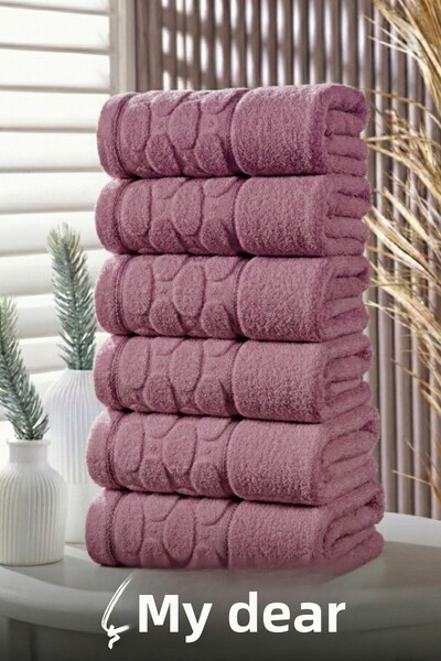 Çeyizim منشفة يد ومطبخ منقوشة مصنوعة من القطن بنسبة 100% |   منشفة التجفيف |   6 قطع 30×50 سم |   ناعم وماص