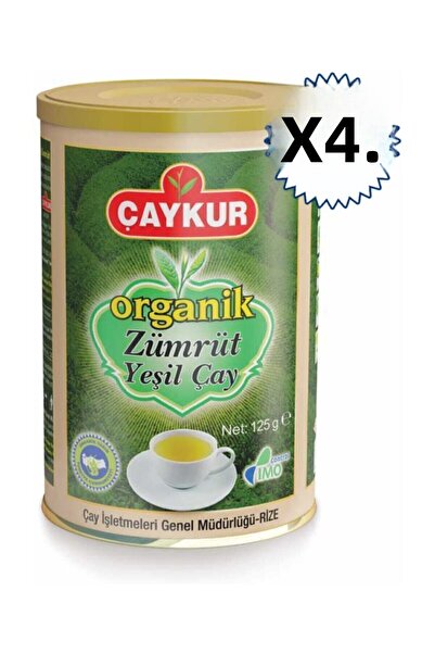 Çaykur شاي أخضر زمردي عضوي 125 جرام 4 قطع
