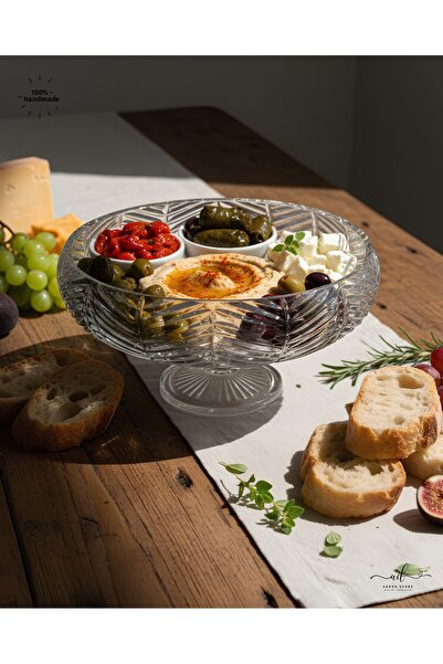 AKDEN STORE Cutting Decor Handcrafted Lotus Bowl 28cm