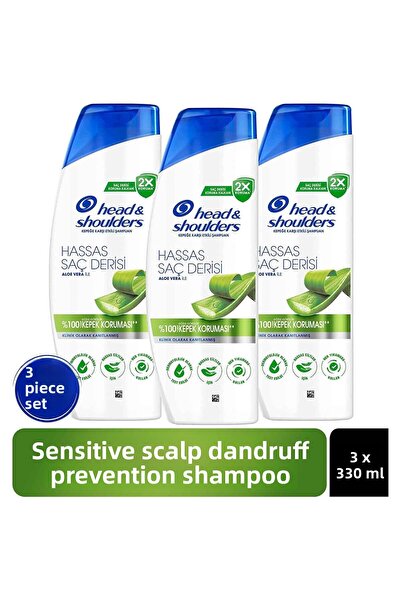 Head & Shoulders Sensitive Scalp Anti-Dandruff Shampoo with Aloe Vera 330ml X...