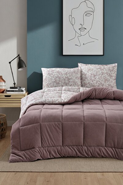 evdehome Cloudiva Sleep Set |   Wellsoft Double-Sided Double Size (Quilt+Fitted Sheet+Pillowcase)