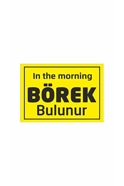 Gokco Morning börek available foil sticker (20x30) size