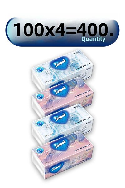 Selpak Hand and Face Towels 4 Pieces 400 Sheets