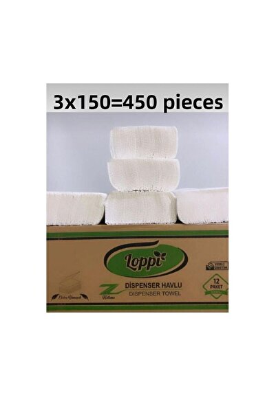 ZERYA PLASTİK Loppi Z - 4 عبوات تحتوي على 200 800 موزع قابل للطي ومناشف ورقية...