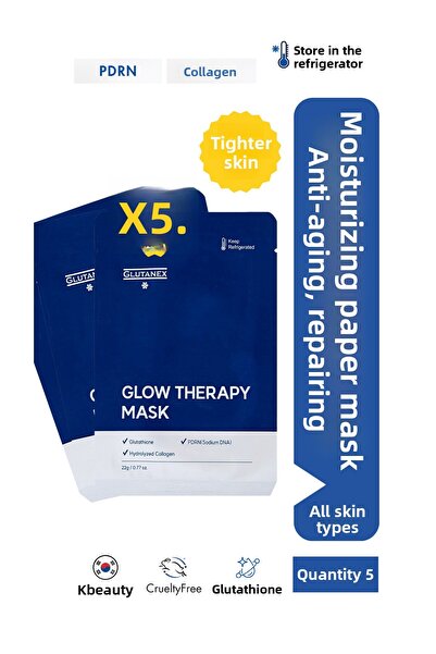 GLUTANEX قناع العلاج المتوهج 5 قطع – قناع ورقي للعناية المركزة Pdrn