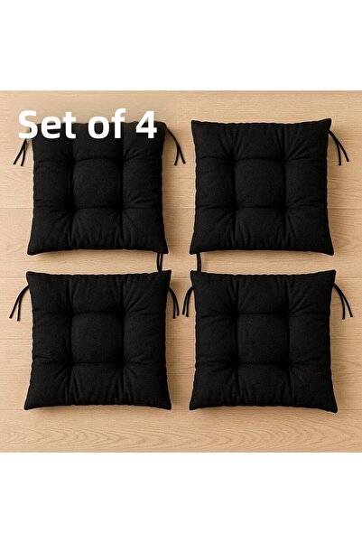 ELF CONSEPT Pernă pentru scaun din 4 piese – cu șireturi, umplută cu burete c...