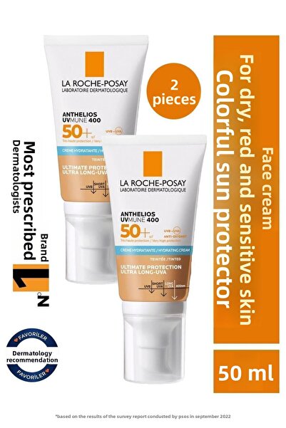 La Roche Posay Anthelios Uvmune Spf+50 High Protection Tinted Facial Sunscree...