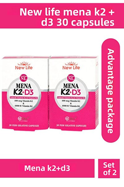 New Life Mena K2+D3 30 Capsules 2 Pieces